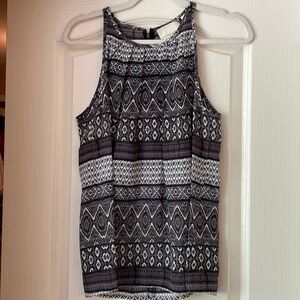 GORGEOUS NWT 100% silk sleeveless Cynthia Rowley top size small, grey